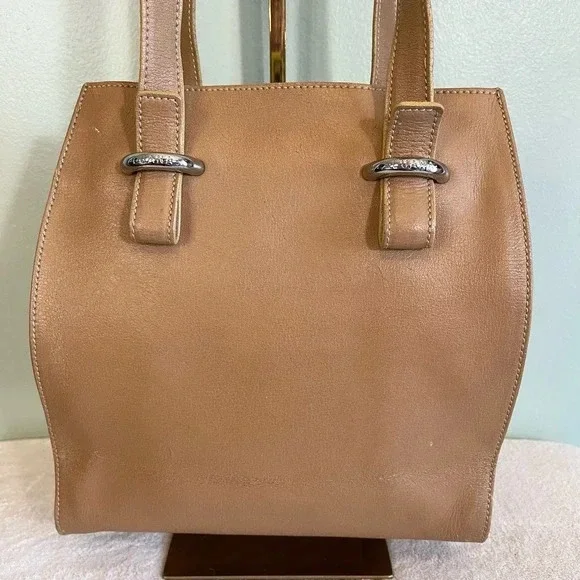 Vintage Luana Women's Brown Crossbody Leather Shoulder Tote Bag Made in Italy - Picture 12 of 16